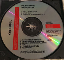 Carica l&#39;immagine nel visualizzatore di Gallery, Miles Davis : The Best Live (CD, Comp)
