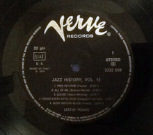 Carica l&#39;immagine nel visualizzatore di Gallery, Lester Young : Jazz-History Vol. 15 (2xLP, Comp)
