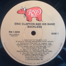 Carica l&#39;immagine nel visualizzatore di Gallery, Eric Clapton : Backless (LP, Album, Com)
