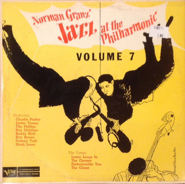 Charlie Parker, Lester Young, Flip Phillips, Roy Eldridge, Buddy Rich, Ray Brown, Tommy Turk, Hank Jones : Norman Granz' Jazz At The Philharmonic Volume 7 (LP, Comp, Mono, RE)