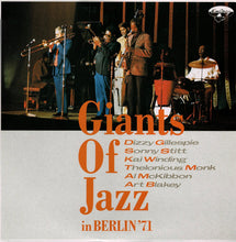 Carica l&#39;immagine nel visualizzatore di Gallery, Dizzy Gillespie, Sonny Stitt, Kai Winding, Thelonious Monk, Al McKibbon, Art Blakey : Giants Of Jazz In Berlin &#39;71 (LP, Album)
