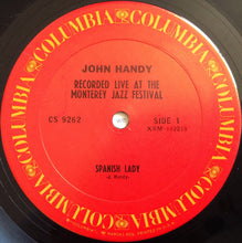Carica l&#39;immagine nel visualizzatore di Gallery, John Handy : Recorded Live At The Monterey Jazz Festival (LP, Album, RP)
