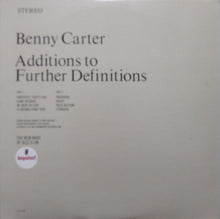Carica l&#39;immagine nel visualizzatore di Gallery, Benny Carter : Additions To Further Definitions (LP, Album, RE)
