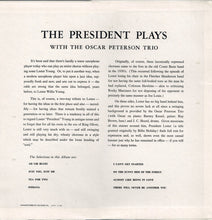 Carica l&#39;immagine nel visualizzatore di Gallery, Lester Young : The President Plays With The Oscar Peterson Trio (LP, Mono, RE)
