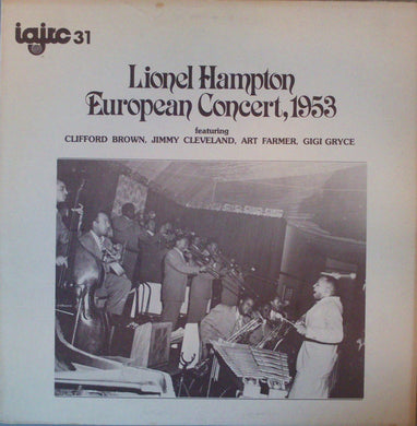 Lionel Hampton : European Concert, 1953 (LP, Album, Mono)