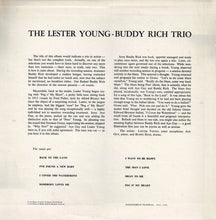 Carica l&#39;immagine nel visualizzatore di Gallery, Lester Young-Buddy Rich Trio : The Lester Young -  Buddy Rich Trio (LP, Album, Mono, RE)
