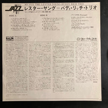Carica l&#39;immagine nel visualizzatore di Gallery, Lester Young-Buddy Rich Trio : The Lester Young -  Buddy Rich Trio (LP, Album, Mono, RE)
