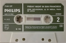 Carica l&#39;immagine nel visualizzatore di Gallery, Al Di Meola, John McLaughlin, Paco De Lucía : Friday Night In San Francisco Live (Cass, Album)
