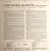 Carica l&#39;immagine nel visualizzatore di Gallery, Larry Bunker Quartette Featuring Gary Burton : Live At Shelly&#39;s Manne-Hole (LP, Album, RE)
