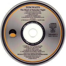 Carica l'immagine nel visualizzatore di Gallery, Tom Waits : The Heart Of Saturday Night (CD, Album, RE, RP)

