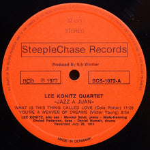Carica l&#39;immagine nel visualizzatore di Gallery, The Lee Konitz Quartet : Jazz À Juan (LP, Album)

