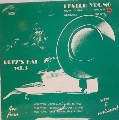 Lester Young : Prez's Hat Vol. 3 (LP, Album, Mono)