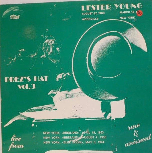 Lester Young : Prez's Hat Vol. 3 (LP, Album, Mono)