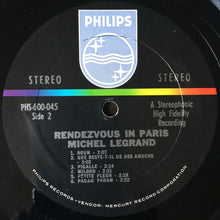 Carica l&#39;immagine nel visualizzatore di Gallery, Michel Legrand : Rendezvous In Paris (LP, Album)
