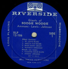 Carica l&#39;immagine nel visualizzatore di Gallery, Pete Johnson, Meade &quot;Lux&quot; Lewis, Albert Ammons : Giants Of Boogie Woogie (LP, Comp, Mono)
