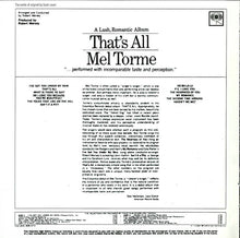 Carica l&#39;immagine nel visualizzatore di Gallery, Mel Tormé : That&#39;s All (CD, Album, RE)
