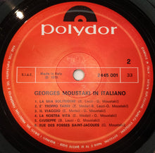 Carica l&#39;immagine nel visualizzatore di Gallery, Georges Moustaki : Georges Moustaki In Italiano (LP, Album)
