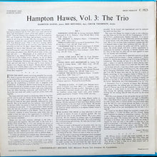 Carica l&#39;immagine nel visualizzatore di Gallery, Hampton Hawes : Everybody Likes Hampton Hawes, Vol. 3: The Trio (LP, Album, Mono, RE, SLM)
