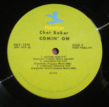 Carica l&#39;immagine nel visualizzatore di Gallery, The Chet Baker Quintet : Comin&#39; On With The Chet Baker Quintet (LP, Album, RE)
