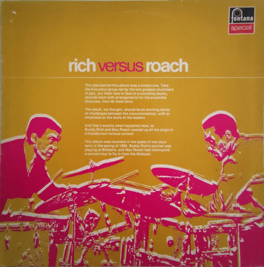 Buddy Rich And Max Roach : Rich Versus Roach (LP, Album)