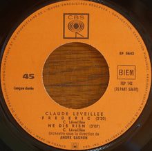 Carica l&#39;immagine nel visualizzatore di Gallery, Claude Léveillée : Frédéric (7&quot;, EP, Mono)
