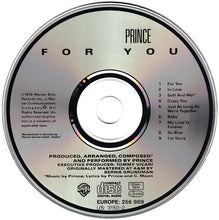 Carica l'immagine nel visualizzatore di Gallery, Prince : For You (CD, Album, RE)
