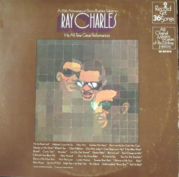 Ray Charles : A 25th Anniversary In Show Business Salute To Ray Charles (2xLP, Comp, Gat)