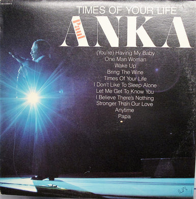 Paul Anka : Times Of Your Life (LP, Album, Club)