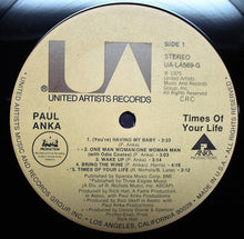 Carica l&#39;immagine nel visualizzatore di Gallery, Paul Anka : Times Of Your Life (LP, Album, Club)
