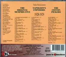 Carica l'immagine nel visualizzatore di Gallery, The Original Memphis Five  /  Napoleon's Emperors  /  The Cotton Pickers : 1928-1929 (CD, Comp, RM)
