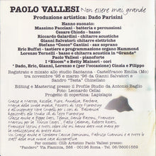 Carica l&#39;immagine nel visualizzatore di Gallery, Paolo Vallesi : Non Essere Mai Grande (CD, Album)
