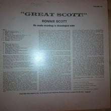 Carica l'immagine nel visualizzatore di Gallery, Ronnie Scott : Great Scott!  Ronnie Scott Studio Recordings Volume 1 (LP)
