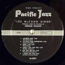 Carica l&#39;immagine nel visualizzatore di Gallery, Les McCann, Gerald Wilson Orchestra : Les McCann Sings (LP, Album, Mono)
