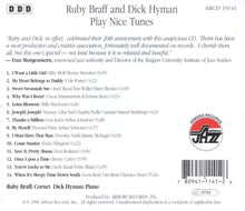 Carica l&#39;immagine nel visualizzatore di Gallery, Ruby Braff And Dick Hyman : Play Nice Tunes (CD, Album)
