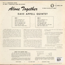 Carica l&#39;immagine nel visualizzatore di Gallery, Dave Appell Quintet : Alone Together (LP, Album)
