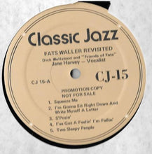 Carica l'immagine nel visualizzatore di Gallery, Dick Wellstood And The Friends Of Fats, Jane Harvey : You Fats... Me Jane (Fats Waller Revisited) (LP, Album, Promo)

