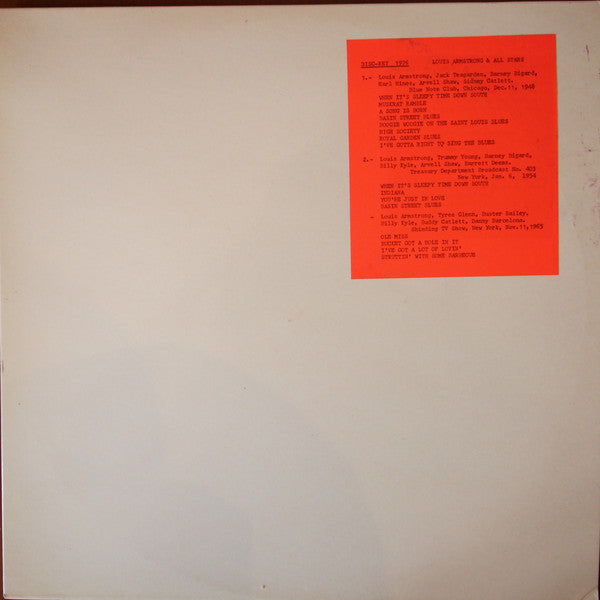 Louis Armstrong And His All-Stars : Untitled (LP, TP)