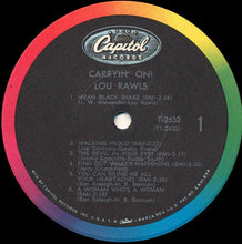 Carica l&#39;immagine nel visualizzatore di Gallery, Lou Rawls : Carryin&#39; On! (LP, Album, Mono, Los)
