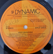 Carica l&#39;immagine nel visualizzatore di Gallery, Eric Donaldson : Keep On Riding (LP, Album)
