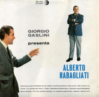 Alberto Rabagliati, Giorgio Gaslini : Giorgio Gaslini Presenta Alberto Rabagliati (LP, Album, Mono)