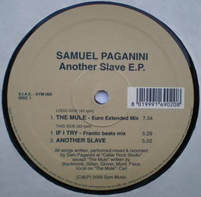 Sam Paganini : Another Slave EP (2x12