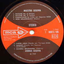 Carica l'immagine nel visualizzatore di Gallery, Andrés Segovia : Maestro Segovia (LP)

