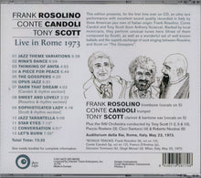 Carica l&#39;immagine nel visualizzatore di Gallery, Frank Rosolino, Conte Candoli, Tony Scott (2) : Live In Rome 1973 (CD, Album, RE)
