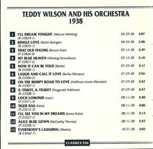 Carica l&#39;immagine nel visualizzatore di Gallery, Teddy Wilson And His Orchestra : 1938 (CD, Comp)
