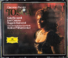 Carica l'immagine nel visualizzatore di Gallery, Giacomo Puccini  - Katia Ricciarelli, José Carreras, Ruggero Raimondi, Chor der Deutschen Oper Berlin, Berliner Philharmoniker, Herbert von Karajan : Tosca (2xCD, Album, RE + Box)
