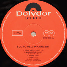 Carica l&#39;immagine nel visualizzatore di Gallery, Bud Powell : Bud Powell In Concert (LP, Album, RE)
