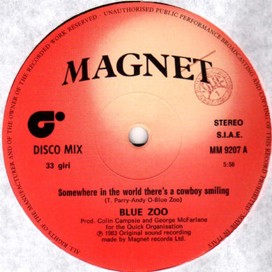 Blue Zoo : Somewhere In The World There's A Cowboy Smiling (12