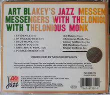 Carica l'immagine nel visualizzatore di Gallery, Art Blakey's Jazz Messengers* With Thelonious Monk : Art Blakey's Jazz Messengers With Thelonious Monk (CD, Album, RE, RM, RP)
