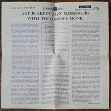 Carica l'immagine nel visualizzatore di Gallery, Art Blakey's Jazz Messengers* With Thelonious Monk : Art Blakey's Jazz Messengers With Thelonious Monk (CD, Album, RE, RM, RP)
