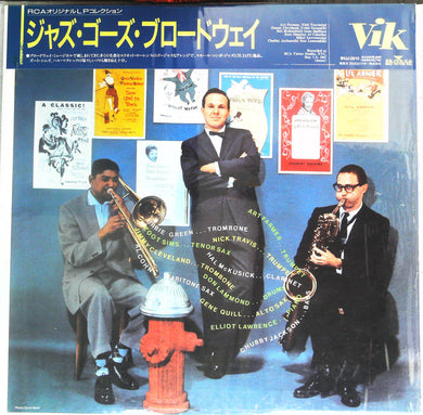 Art Farmer, Nick Travis, Urbie Green, Hal McKusick, Gene Quill, Zoot Sims, Al Cohn, Elliot Lawrence, Chubby Jackson, Don Lamond : Jazz Goes Broadway (LP, Album, RE)